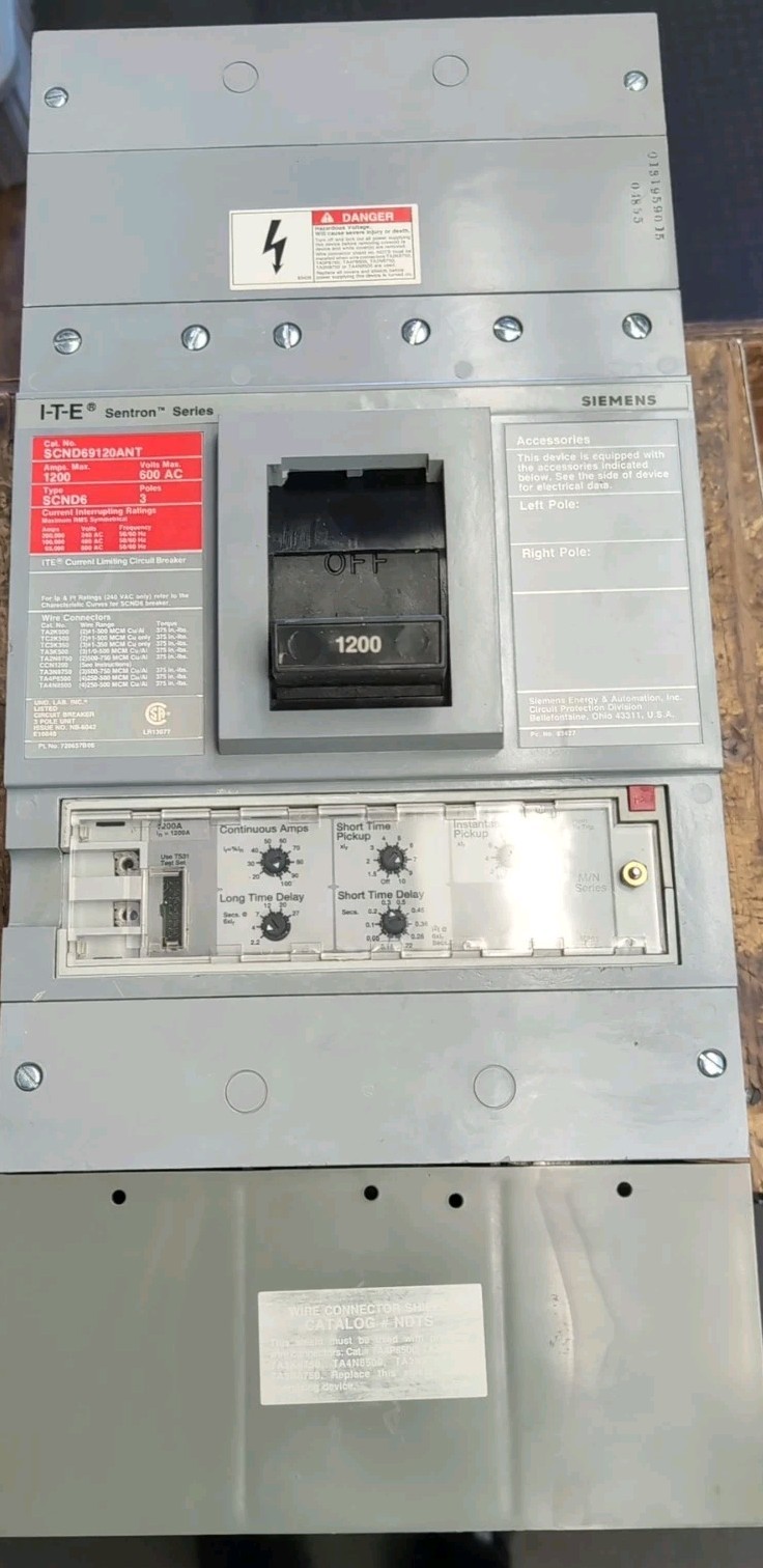 SIEMENS SCND69120ANT **AMAZING CONDITION** 3 Phase 1200A 600V 
