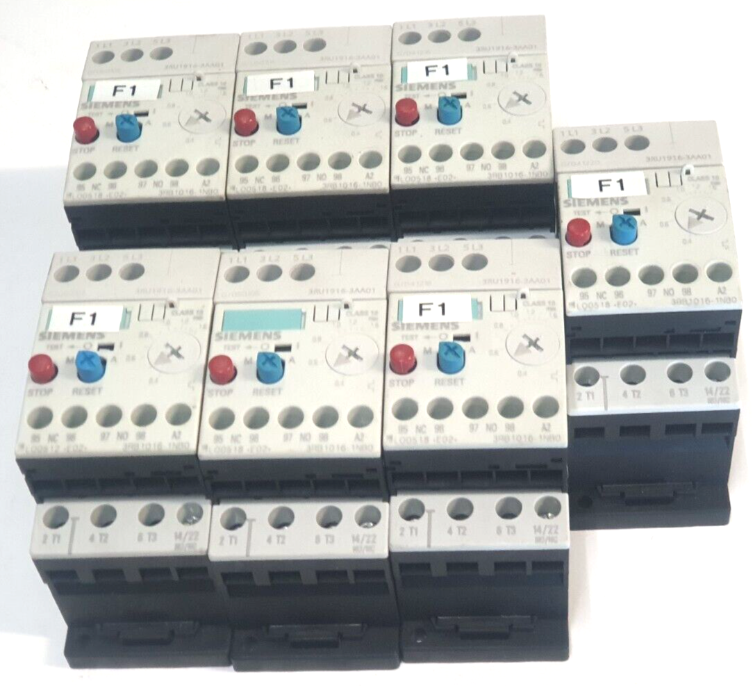7x Siemens 3RB1016-1NB0  Überlastrelais