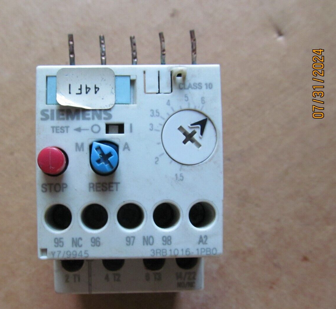 SIEMENS OVERLOAD RELAY 3RB1016-1PB0