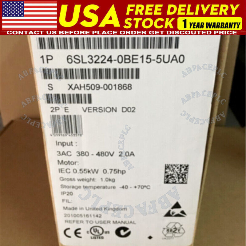 New Siemens 6SL3224-0BE15-5UA0 6SL3 224-0BE15-5UA0 G120 PM 240 Power Module