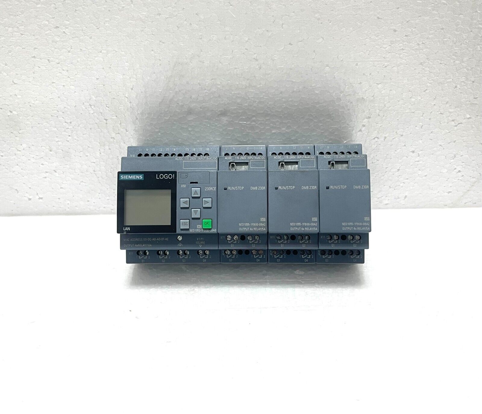 Siemens 6ED1052-1FB00-0BA0 Controller & 3 X 6ED1055-1FB00-0BA2 Extension Module