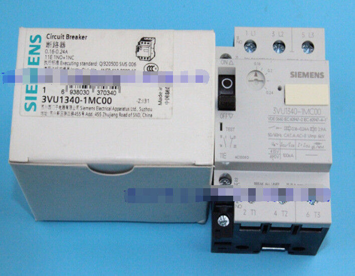 1PC New Siemens 3VU1340-1MC00 3VU13401MC00 0.16-0.24A Circuit Breaker -New