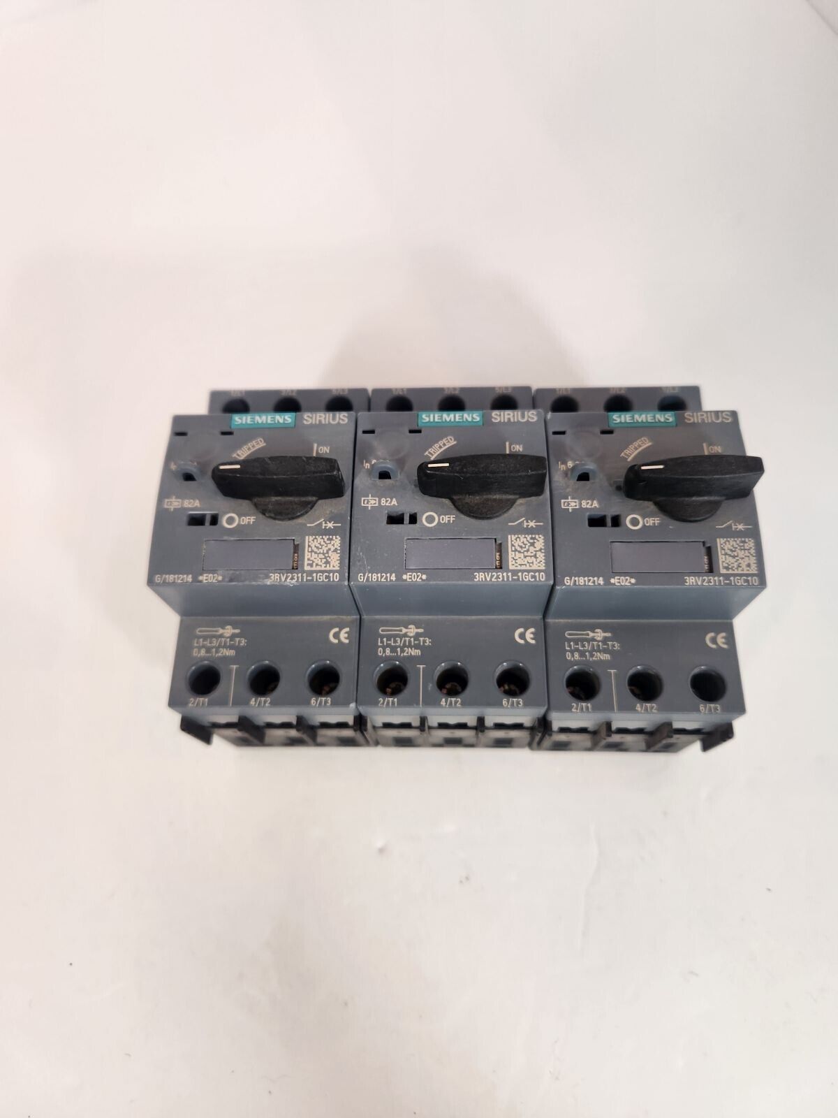 NEW 3X Siemens Circuit Breaker 3RV2311-1GC10 Sirius G/181214 E02 3 Poles 3 Ph 60