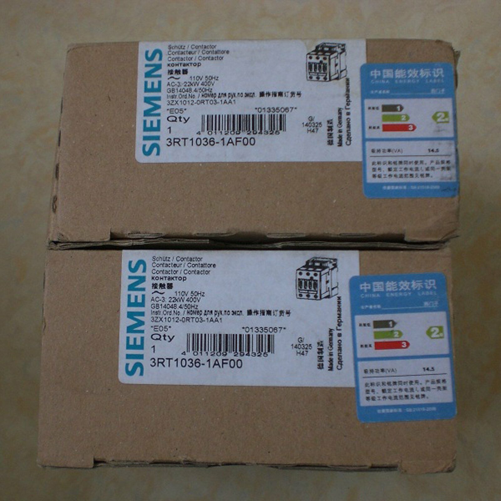 1PC New Siemens 3RT1036-1AF00 3RT10361AF00 Contactor AC110V 22KW 