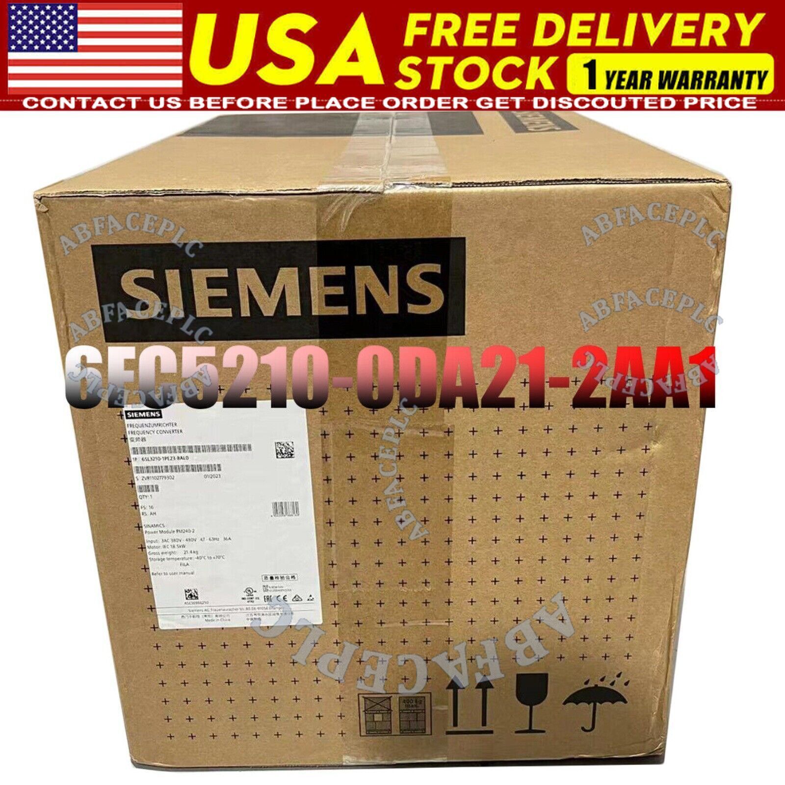 New Siemens 6FC5210-0DA21-2AA1 6FC5 210-0DA21-2AA1 1 Year Warranty Fast Shipping