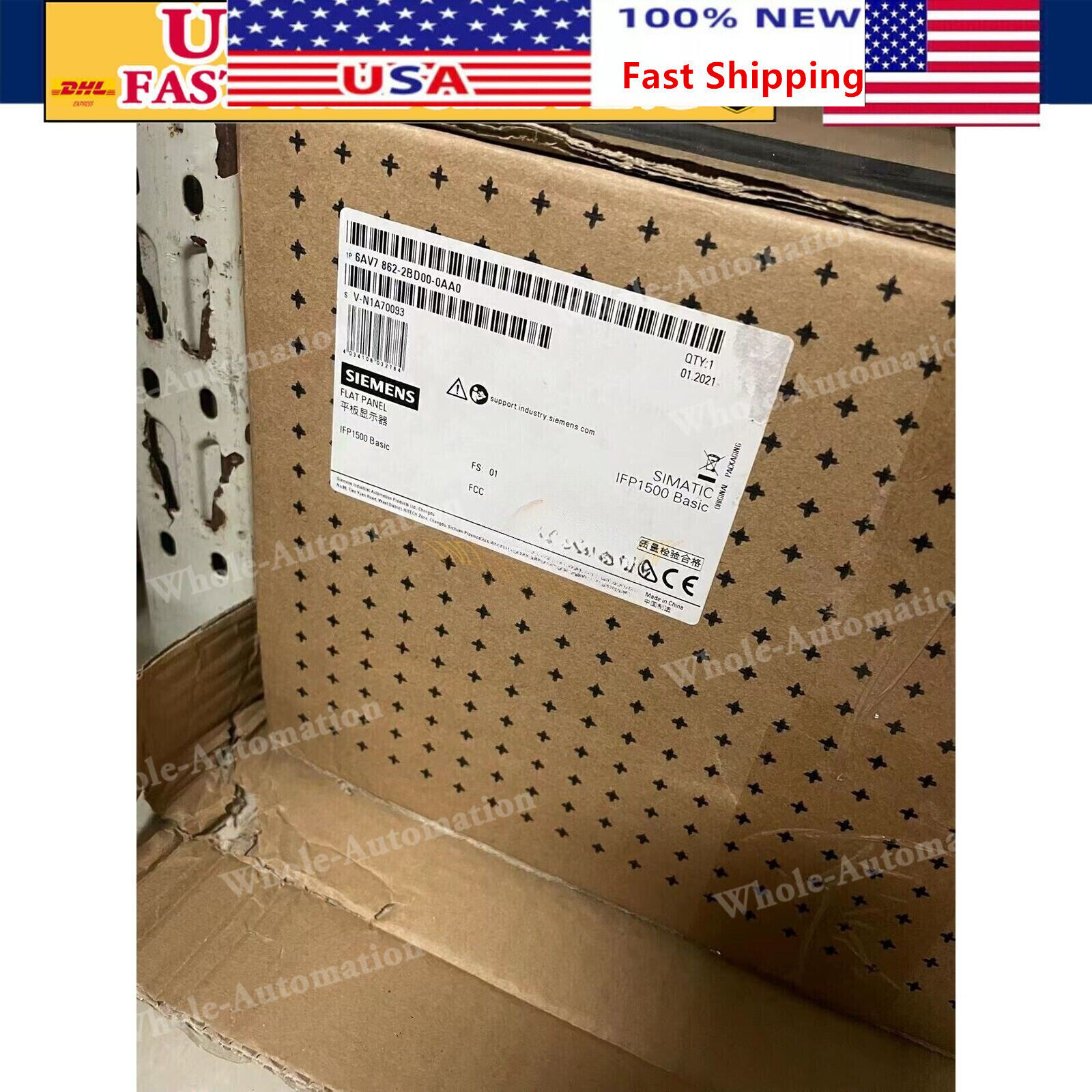New Siemens 6AV7862-2BD00-0AA0 6AV78622BD000AA0  IFP1500 Basic Flat Panel 15"