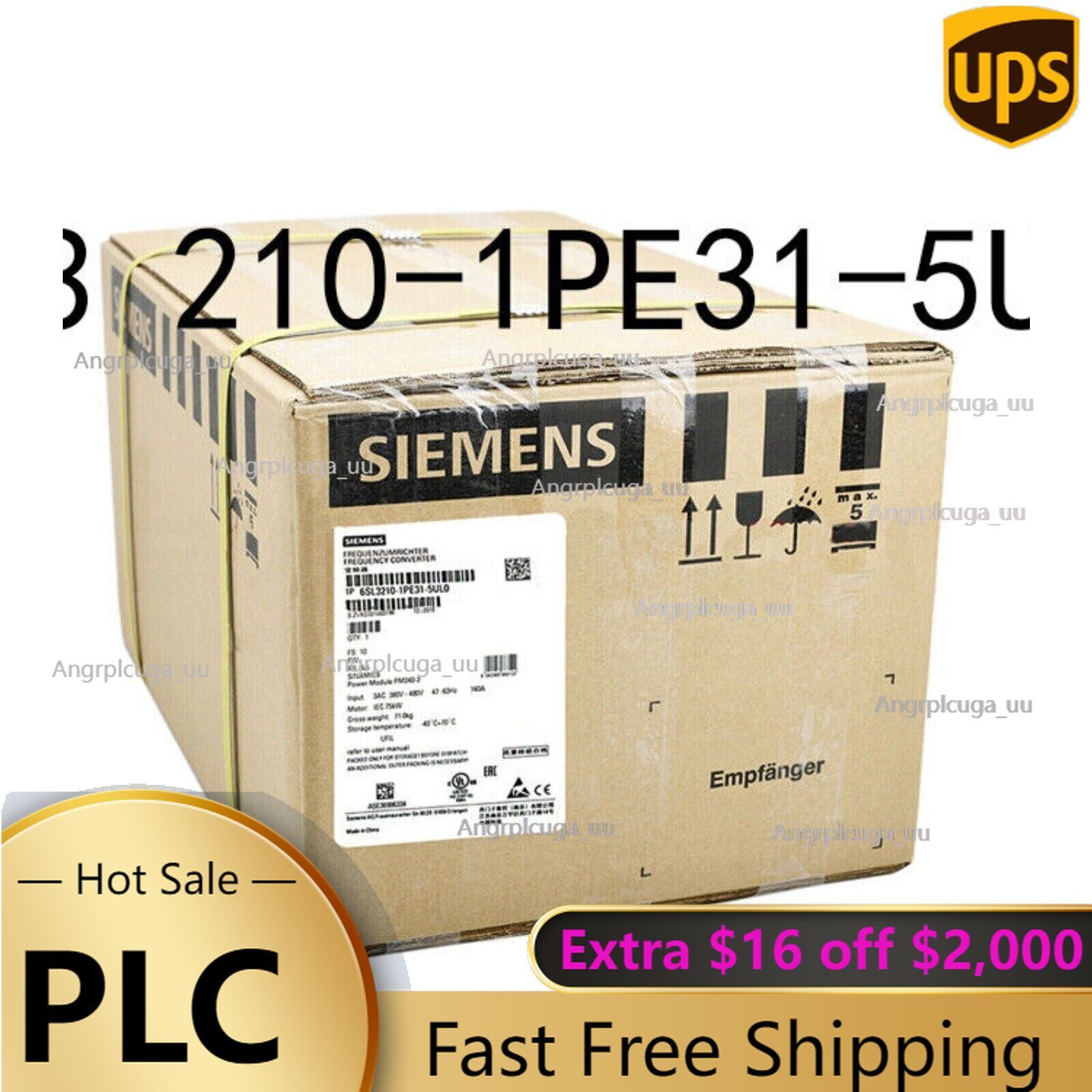 New Siemens 6SL3210-1PE31-5UL0  6SL3 210-1PE31-5UL0  SINAMICS G120 POWER MODULE