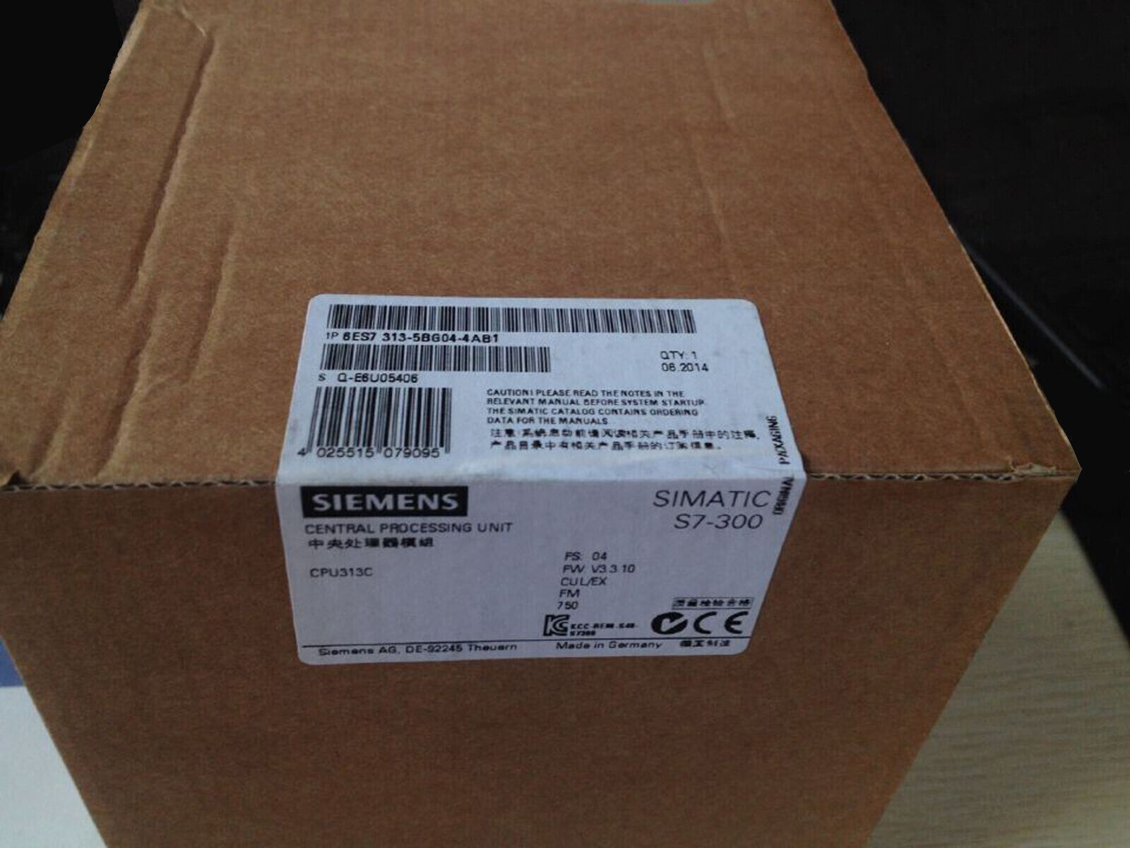 NEW 6ES7 313-5BG04-4AB1 Siemens 6ES7313-5BG04-4AB1 S7-300 CPU 313C Fast Shipping