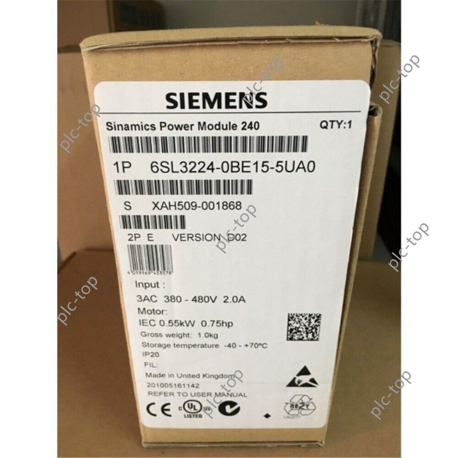 New Siemens 6SL3224-0BE15-5UA0 6SL3 224-0BE15-5UA0 1 Year Warranty Fast Shipping