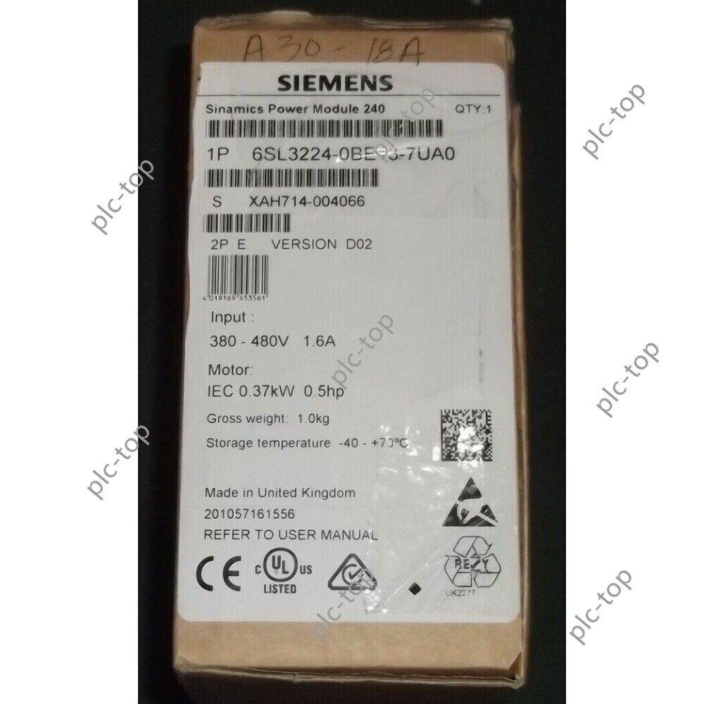 New Siemens 6SL3224-0BE13-7UA0 6SL3 224-0BE13-7UA0 1 Year Warranty Fast Shipping