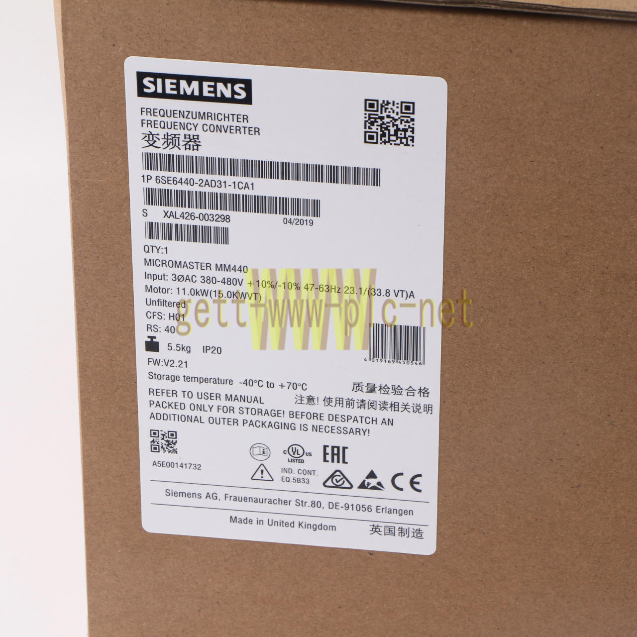 1PC NEW SIEMENS 6SE6440-2AD31-1CA1 6SE6 440-2AD31-1CA1