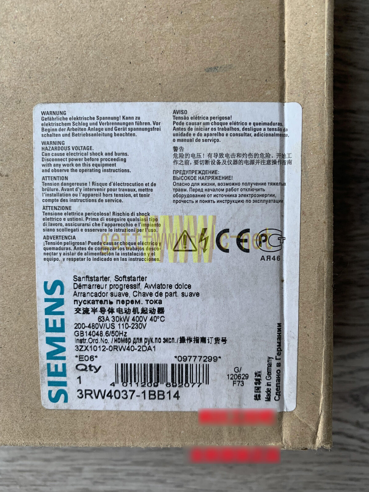 1PC NEW Siemens 3RW4037-1BB14 3RW40371BB14 3RW4 037-1BB14 Module