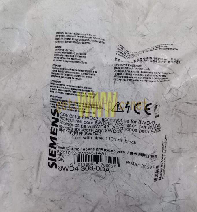 1PCS NEW Siemens 8WD4308-0DA 8WD4 308-0DA Plastic Base And Tube