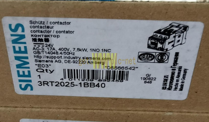 1PCS NEW Siemens 3RT2025-1BB40 DC24V Contactor