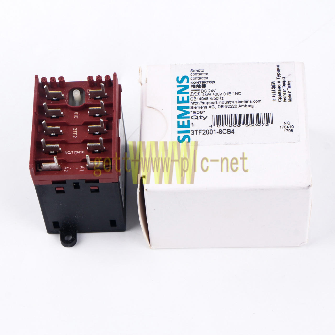 1PCS NEW Siemens 3TF2001-8CB4 DC24V Contactor 3TF2 001-8CB4