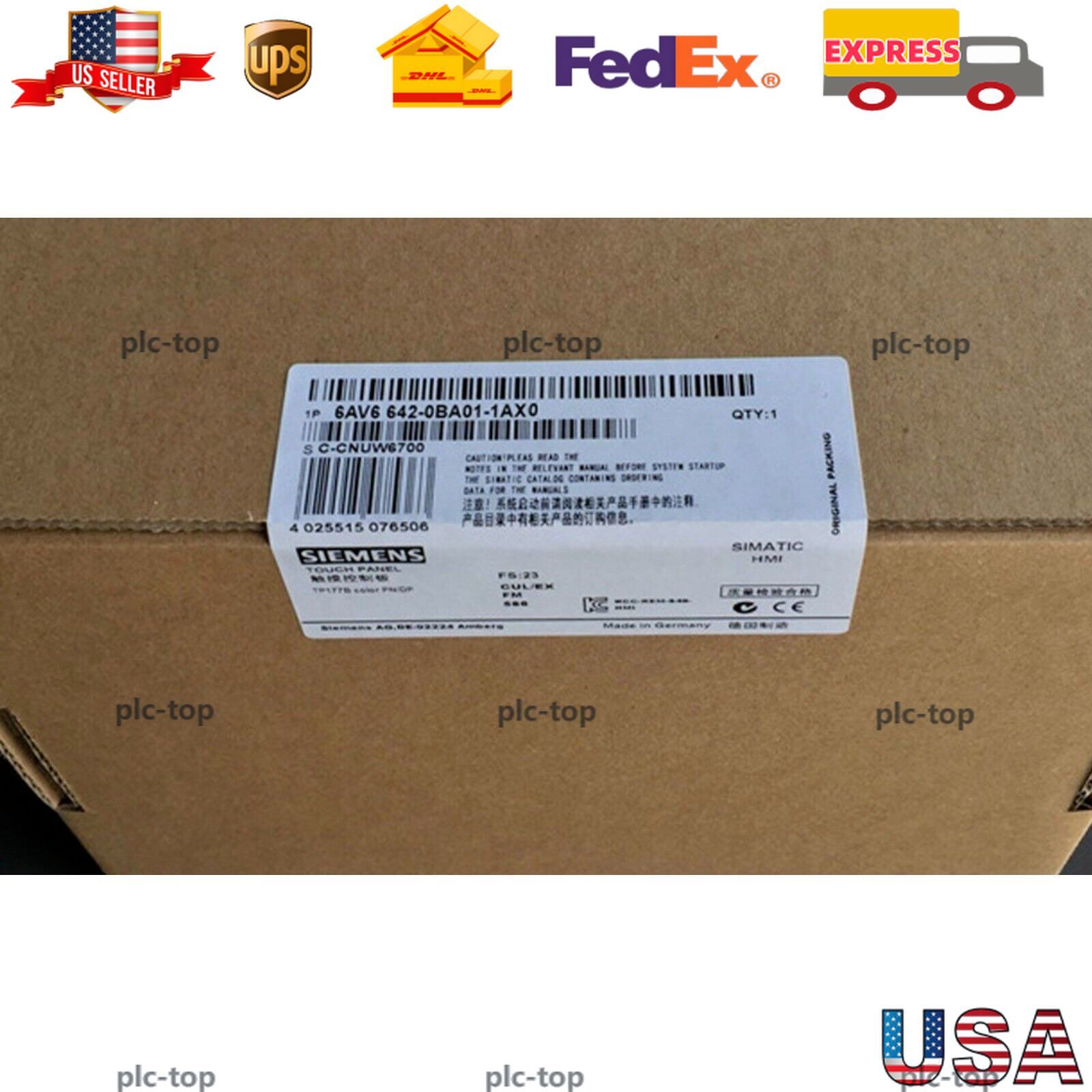 SIEMENS hmi touch panel 6AV6642-0BA01-1AX0 sealed box 6AV6642-0BA01-1AX0 by DHL