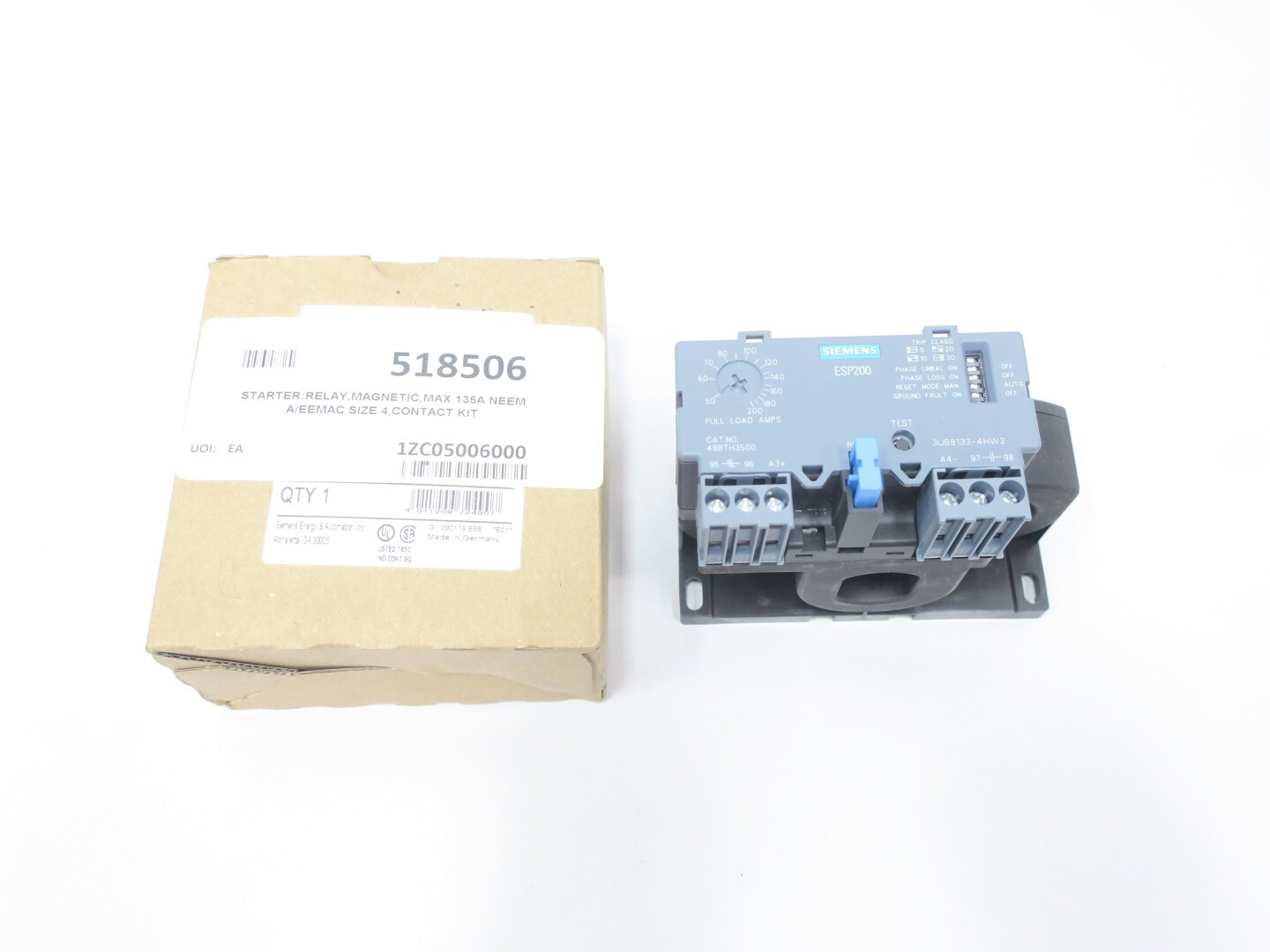 Siemens 48BTH3S00 Overload Relay 50-200a Amp