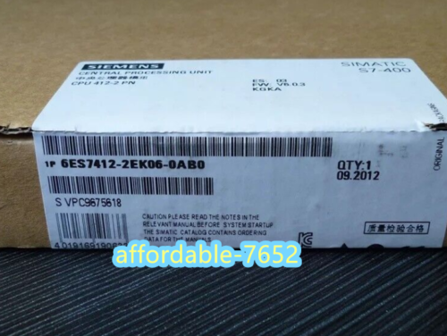 siemens 6ES7412-2EK06-0AB0 S7-400, CPU 412-2 PN Brand New Fast Shipping