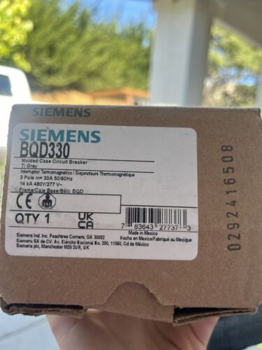 NEW SIEMENS BQD330 TYPE BQD 30 AMP 480V