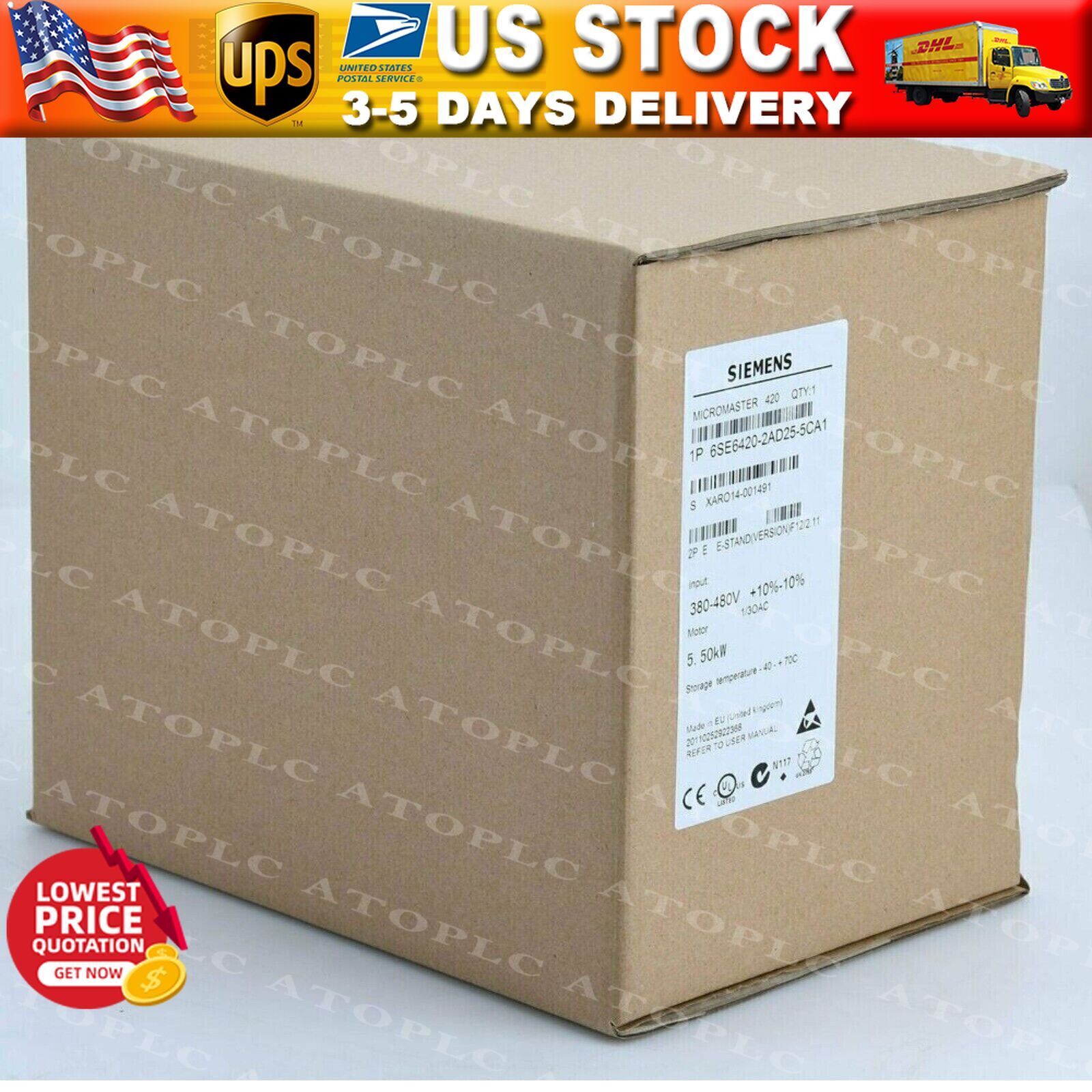 New Siemens 6SE6 420-2AD25-5CA1 MICROMASTER 420 with Filter 6SE6420-2AD25-5CA1
