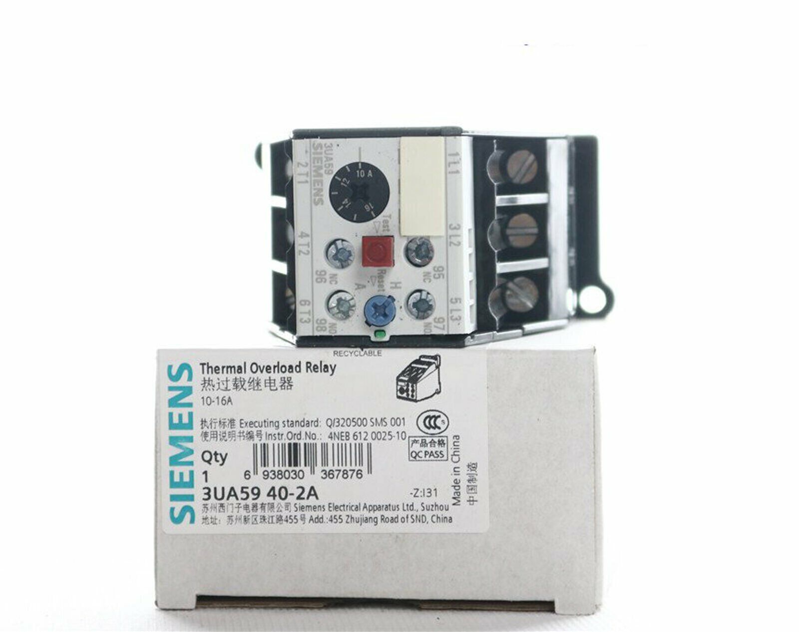 NEW Siemens Thermal overload relay 3UA5940-2A 3UA5 940-2A 10-16A free shipping