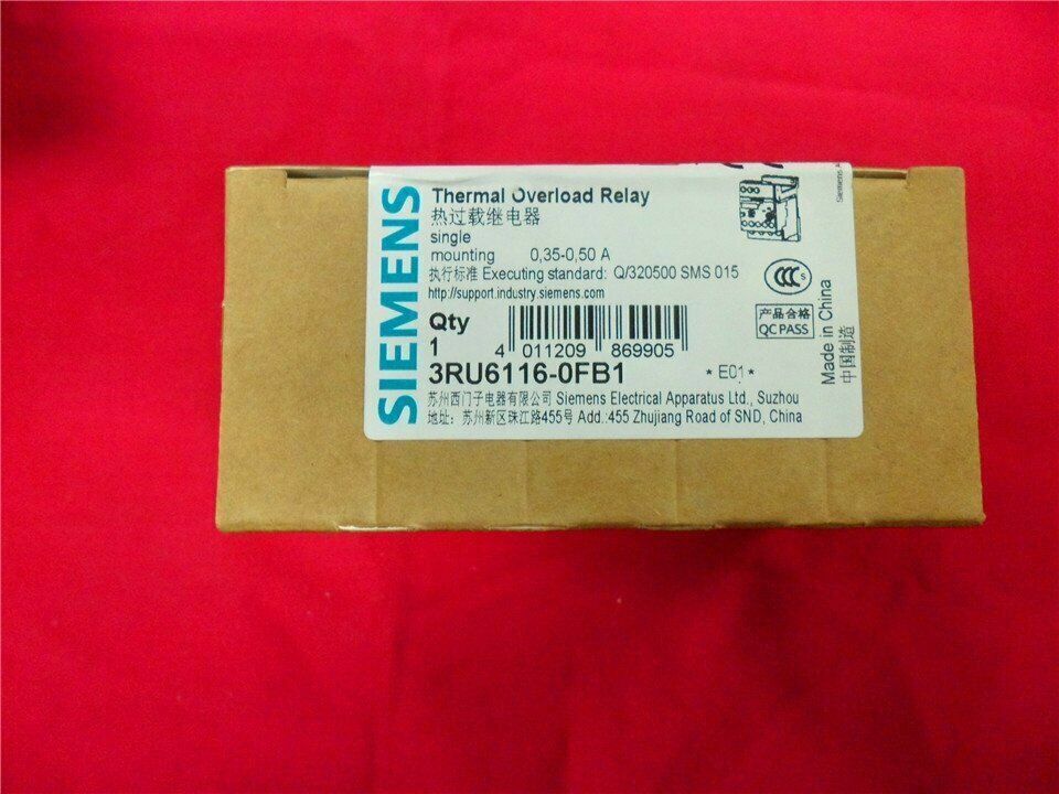 NEW Siemens Overheat relay 3RU6116-0FB1 3RU6 116-0FB1 0.35A~0.5A free shipping