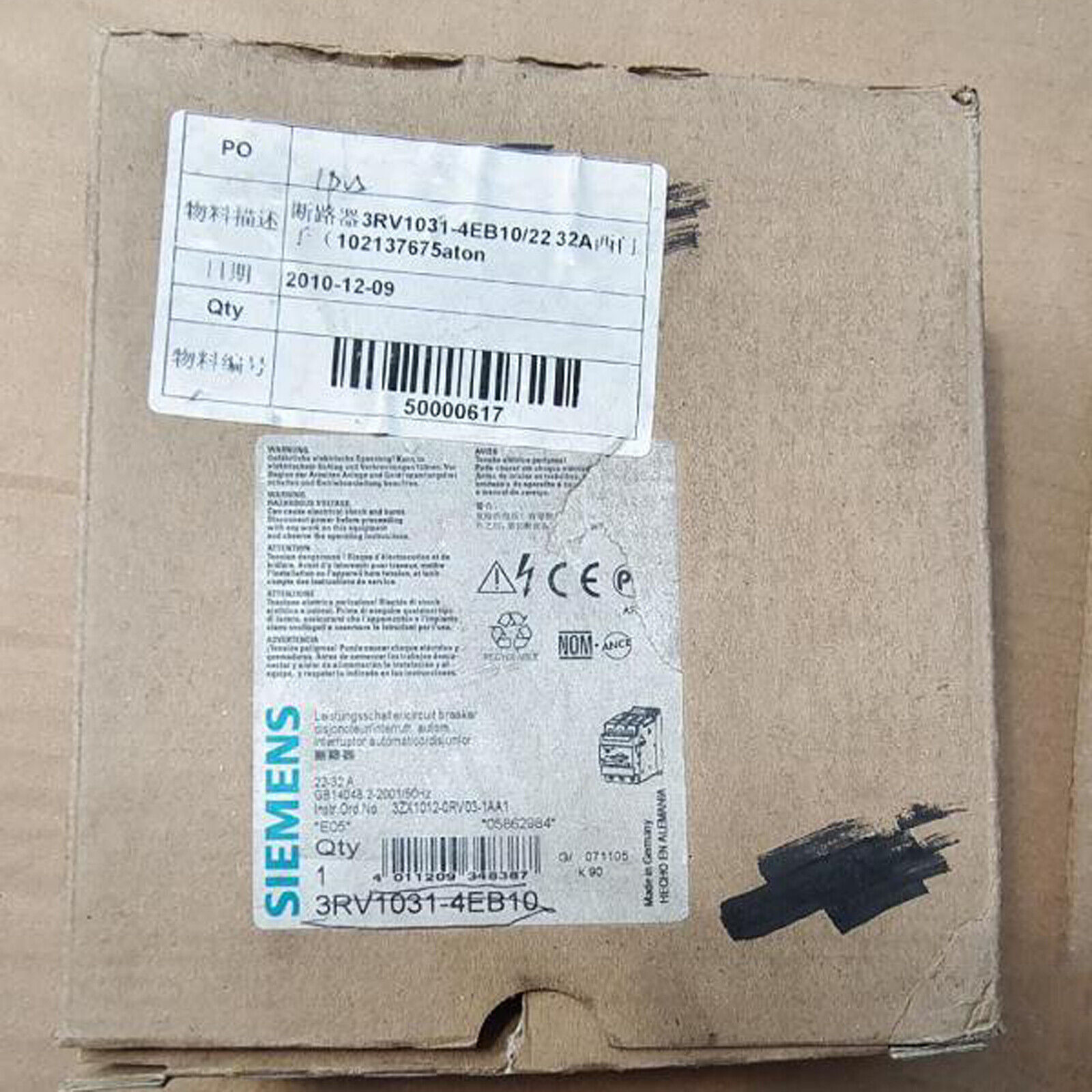 1PC New Siemens circuit breaker 3RV1031-4EB10 FAST SHIP#XR