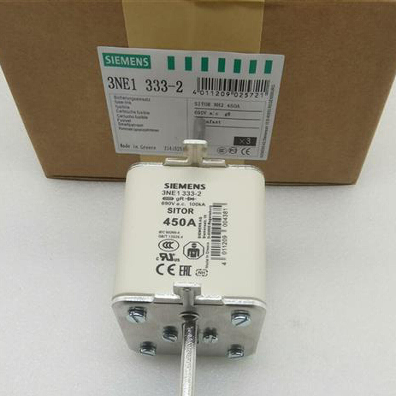 3PCS/BOX NEW SIEMENS 3NE1333-2 Fuse 450A 690Va.c./100kA FREE SHIP#XR