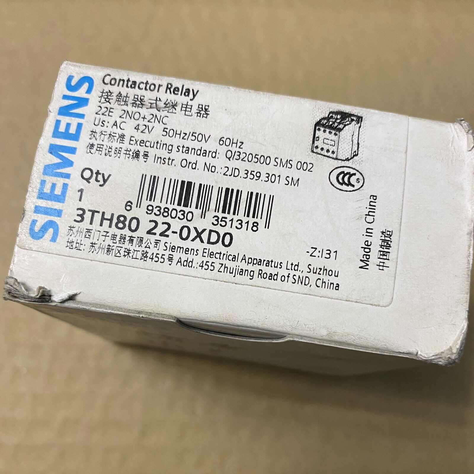 New SIEMENS Contactor 3TH8022-0XD0 3TH80220XD0 1 year warranty