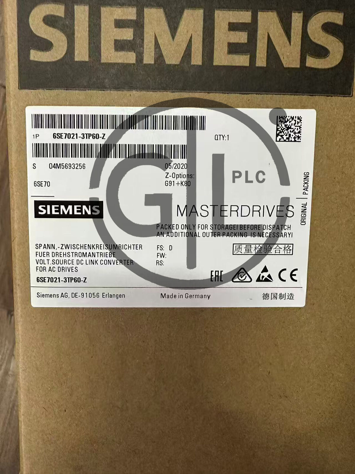 1PC Siemens 6SE7021-3TP60-Z G91+K80 New in box Spot Goods DHL Expedited Shipping
