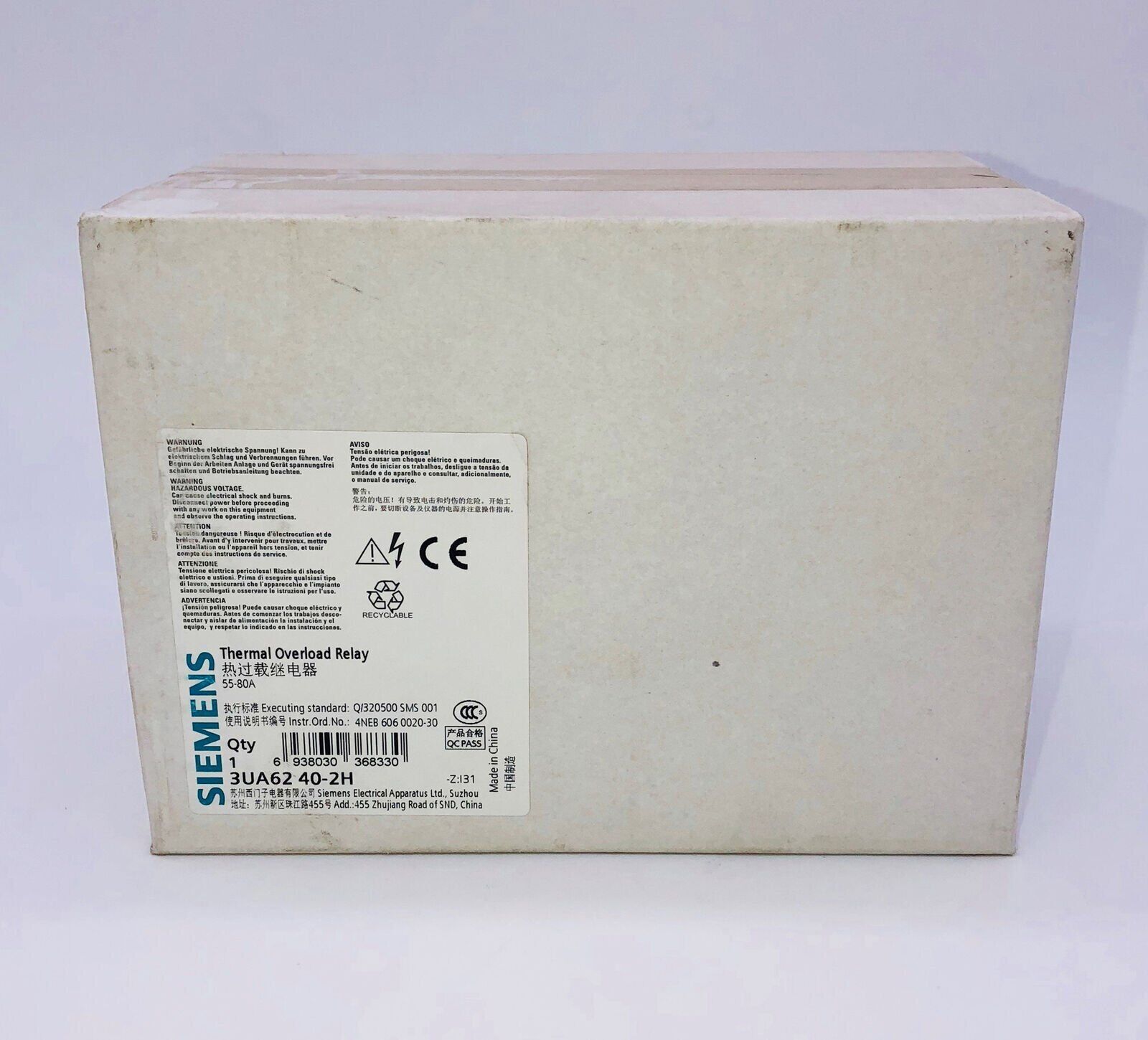 1PC NEW SIEMENS Thermal Overload Relay 3UA6240-2H 55-80A