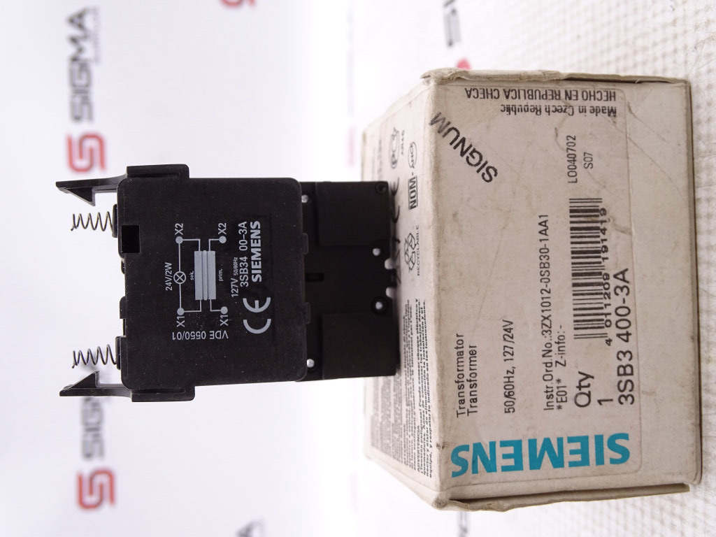 SIEMENS 3SB3400-3A TRANSFORMER