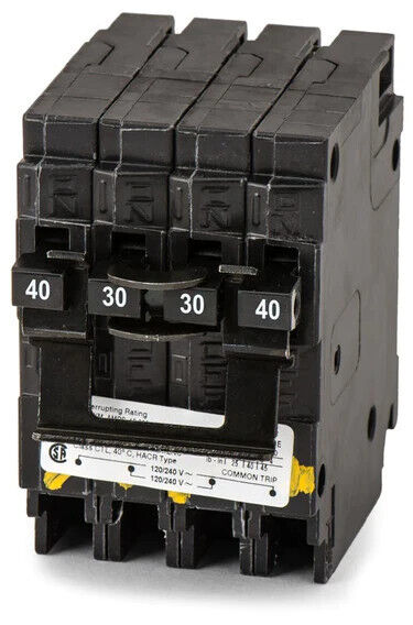 Q24030CT2NC SIEMENS QUAD 2 POLE 40A - 2 POLE 30A NO CLIP CIRCUIT BREAKER