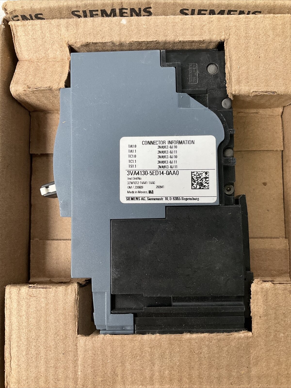 3va4130-5ed14-oaao Siemens Circuit Breaker NEW TAKEUP