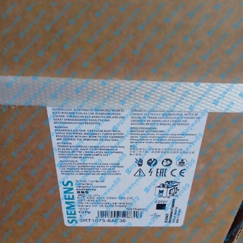 1PCS New SIEMENS Contactor 3RT1075-6AF36 3RT1 075-6AF36 3RT10756AF36