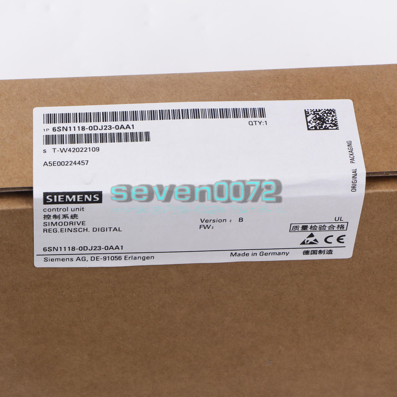 1PCS NEW SIEMENS CONTROL UNIT 6SN1118-0DJ23-0AA1 6SN1 118-0DJ23-0AA1