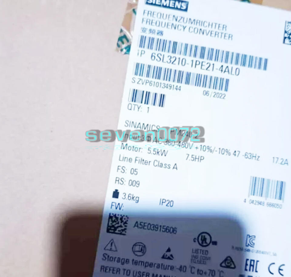 1PCS NEW SIEMENS POWER MODULE 6SL3210-1PE21-4AL0 6SL3 210-1PE21-4AL0