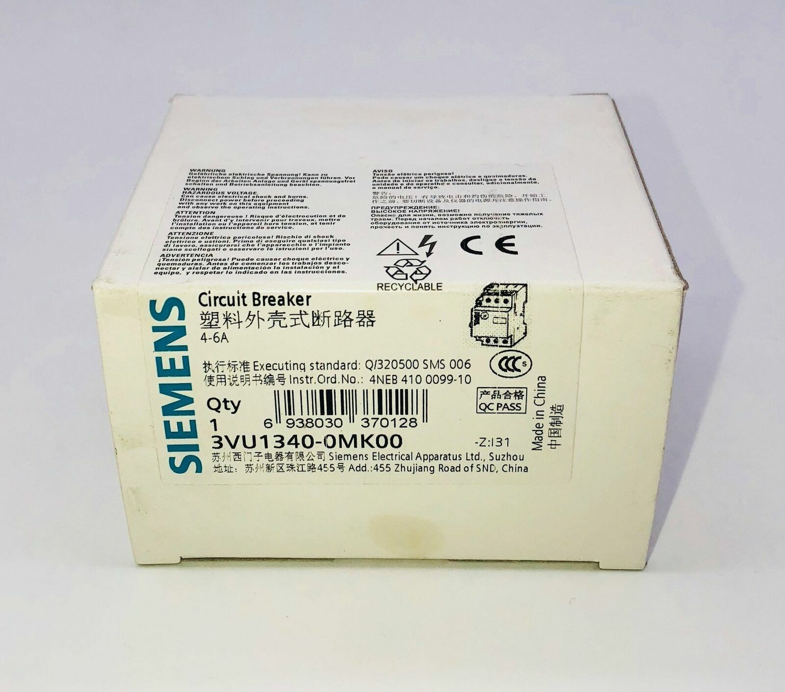 NEW Siemens 3VU1340-0MK00 3VU1340-0MK00 circuit breaker free shipping