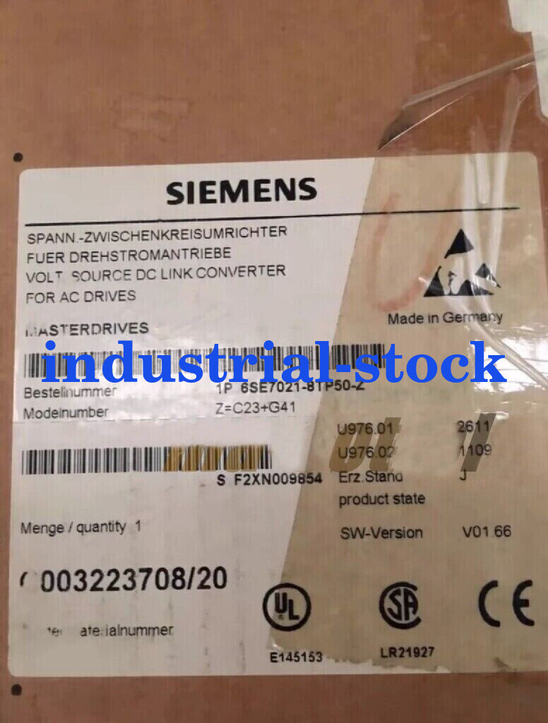 6SE7021-8TP50-Z New Sealed Siemens Frequency Converter 6SE7021-8TP50-Z✅