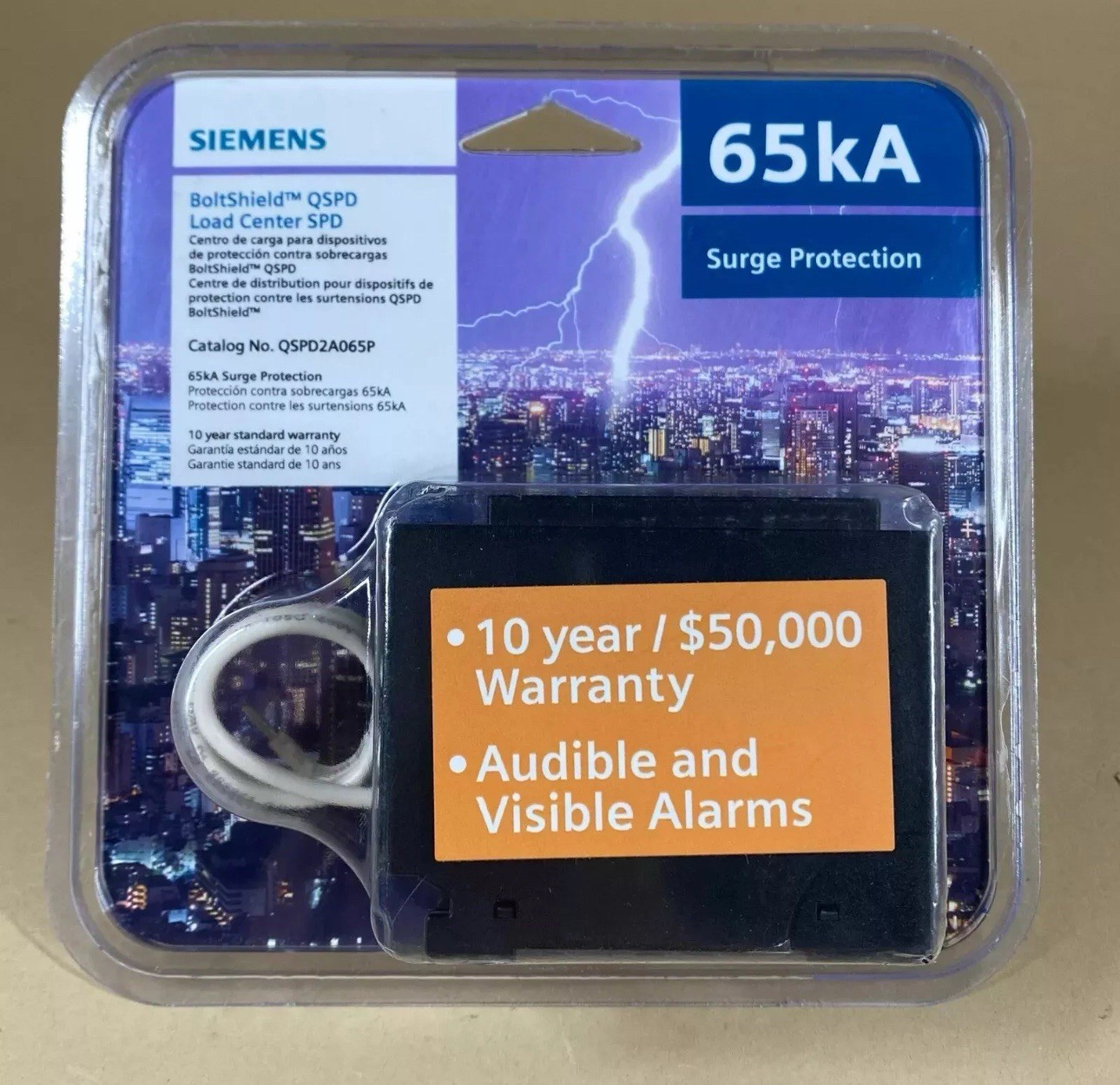 Siemens QSPD2A065P BoltShield 2-Pole 120/240V Surge Protection Device - 4870