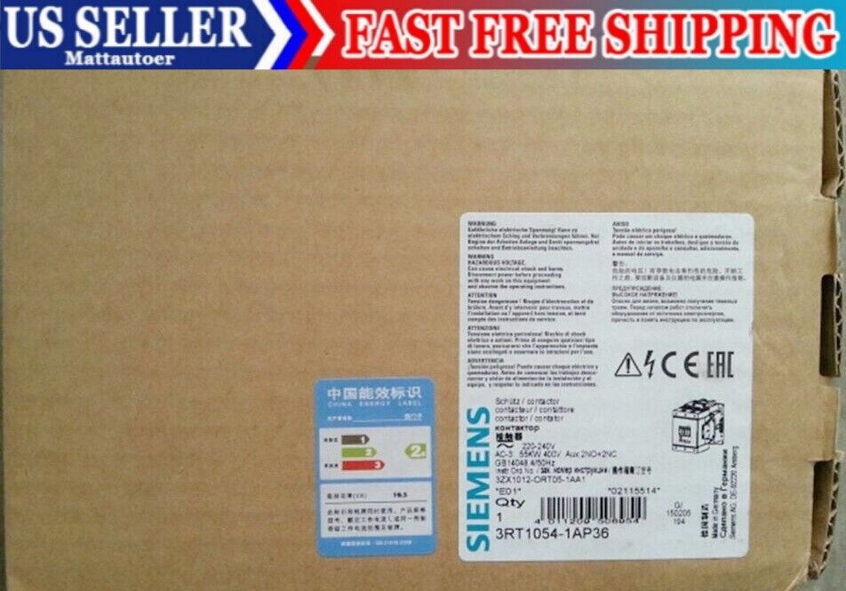 1PCS Brand New SIEMENS 3RT1054-1AP36 3RT1 054-1AP36 Contactor Warranty 12 months