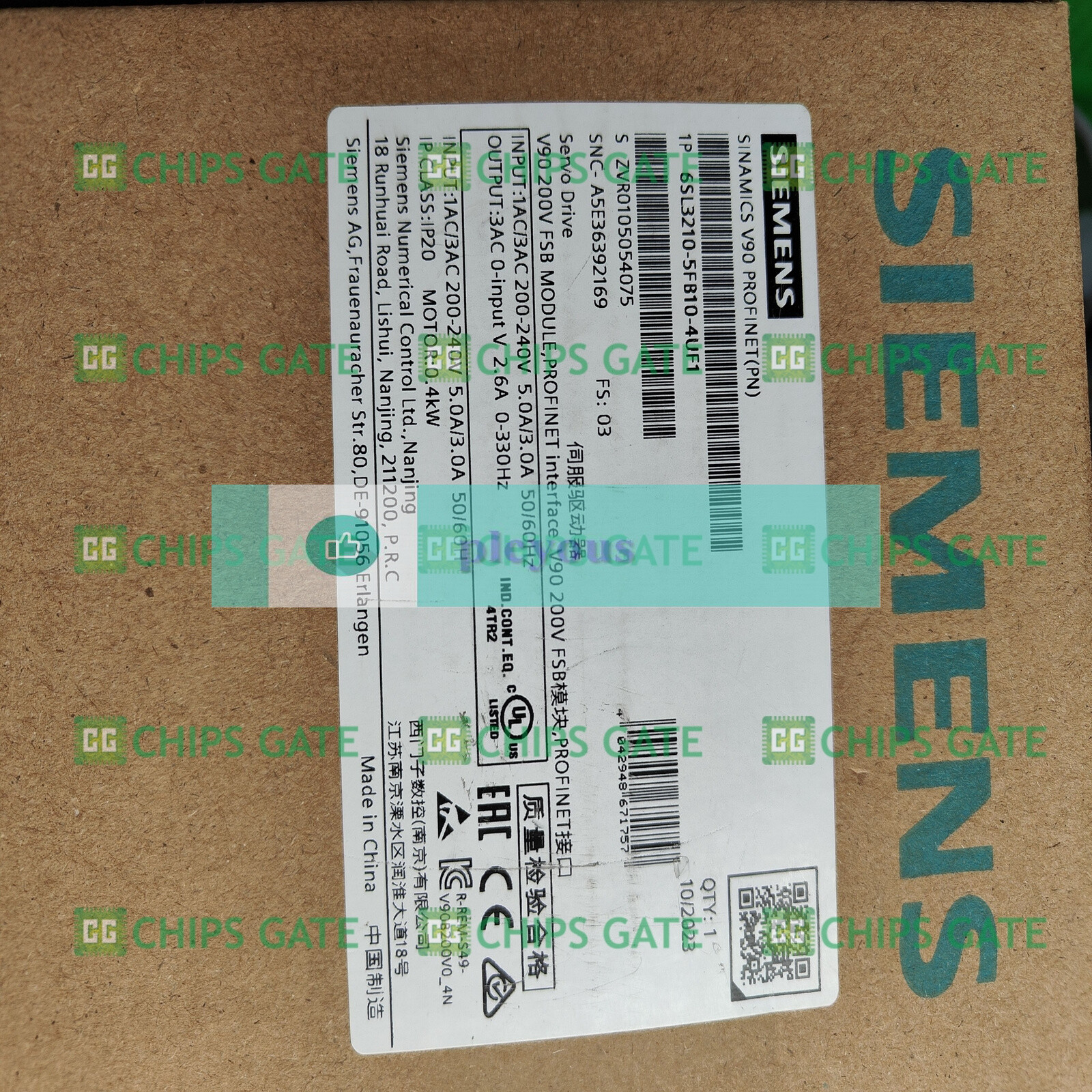 1PCS NEW Siemens 6SL3210-5FB10-4UF1 In Box Fast ship with warranty