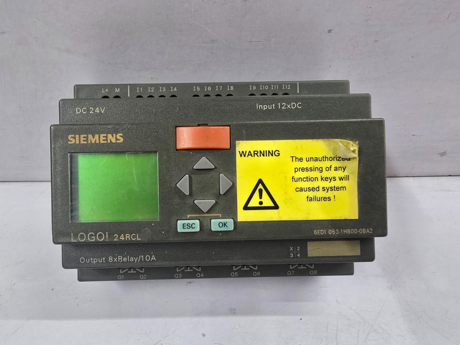 Siemens 6ED1 053-1HB00-0BA2 Display Module Logo 24Rcl Dc 24V