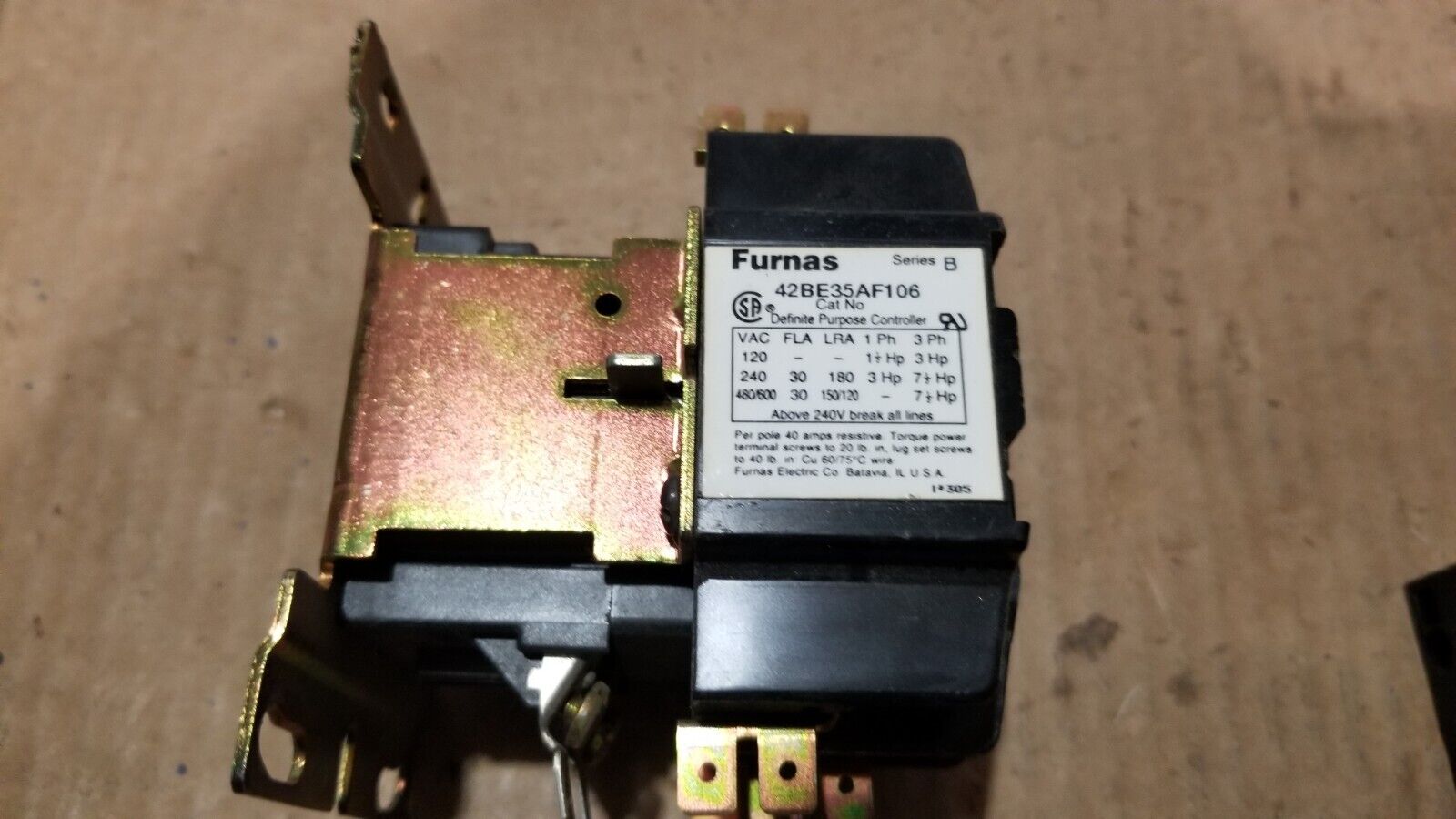 FURNAS SIEMENS 42BE35AJ106 DEFINITE PURPOSE MAGNETIC CONTACTOR