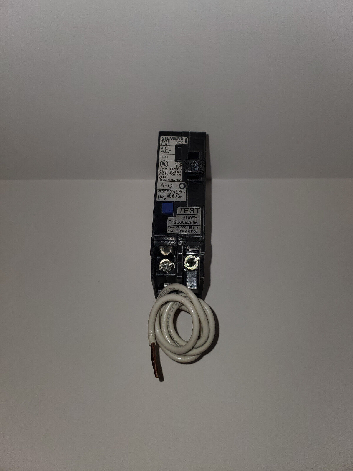 Circuit Breaker Siemens Q115AFC  15 Amp 1 Pole 120V   AFCI