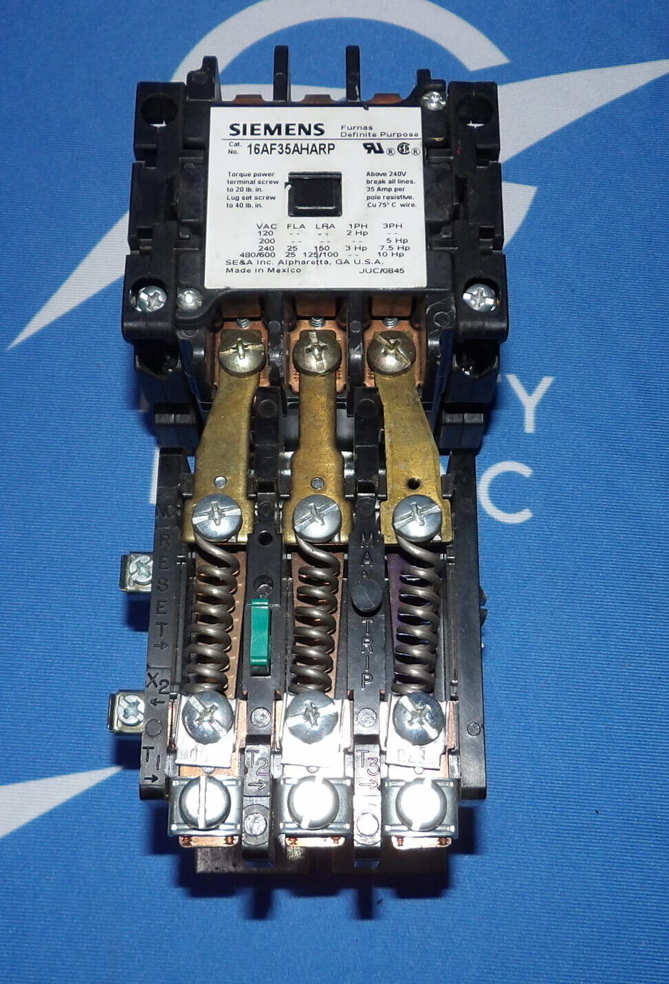 Siemens 16AF35AH/16AF35AHARP 25A 480/600V 10HP  Definite Purpose Starter w/ 4...