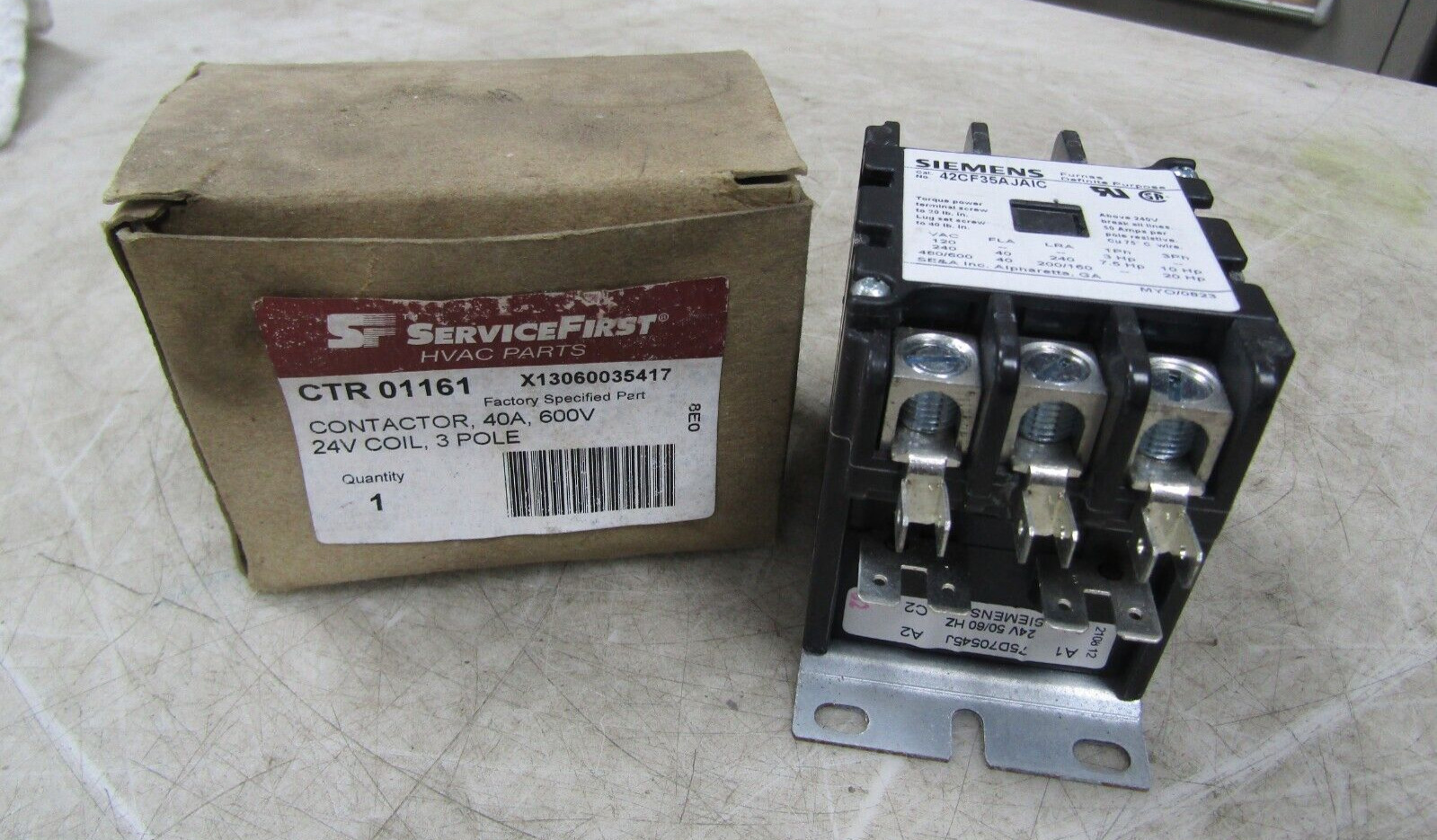 💥NEW SIEMENS FURNAS 40 AMP DEFINITE PURPOSE CONTACTOR 24 VAC COIL 42CF35AJAIC
