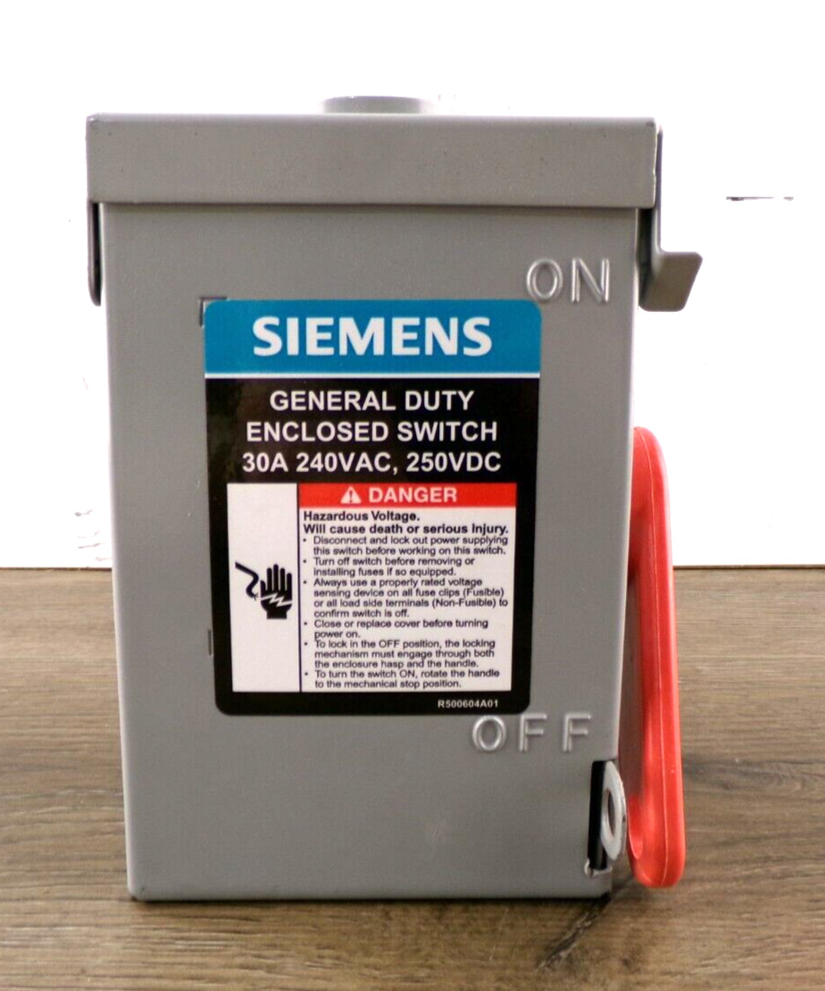 Siemens NSB GNF321RA Safety Switch 3P 30A 240V Non Fusible 3Wire NE S4