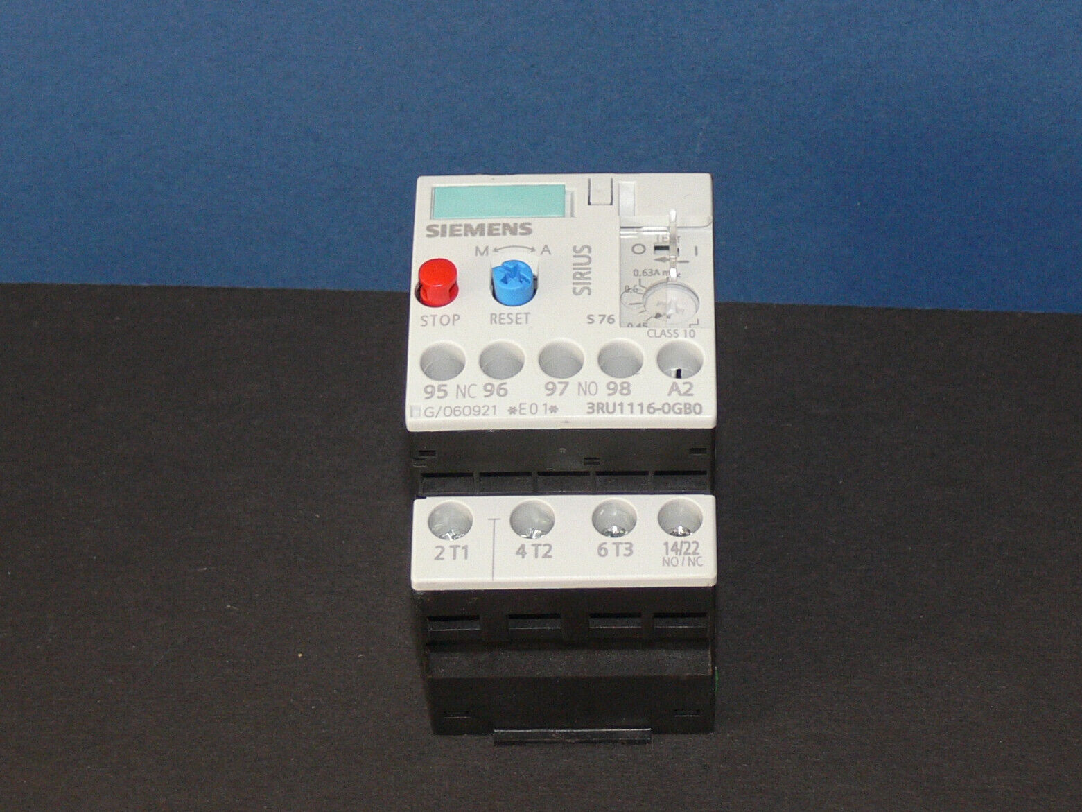 Siemens Sirius 3R 3RU1116-0GB0 Overload Relay Motor Protection Switch 0.45-0.63A