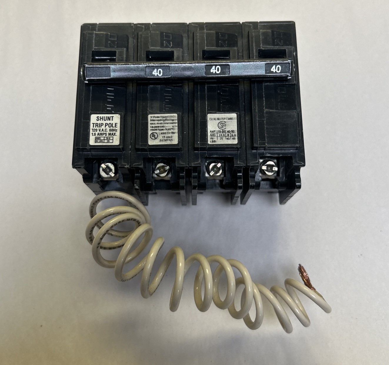 SIEMENS,Q34000S01,CIRCUIT BREAKER 40A 240V 3P